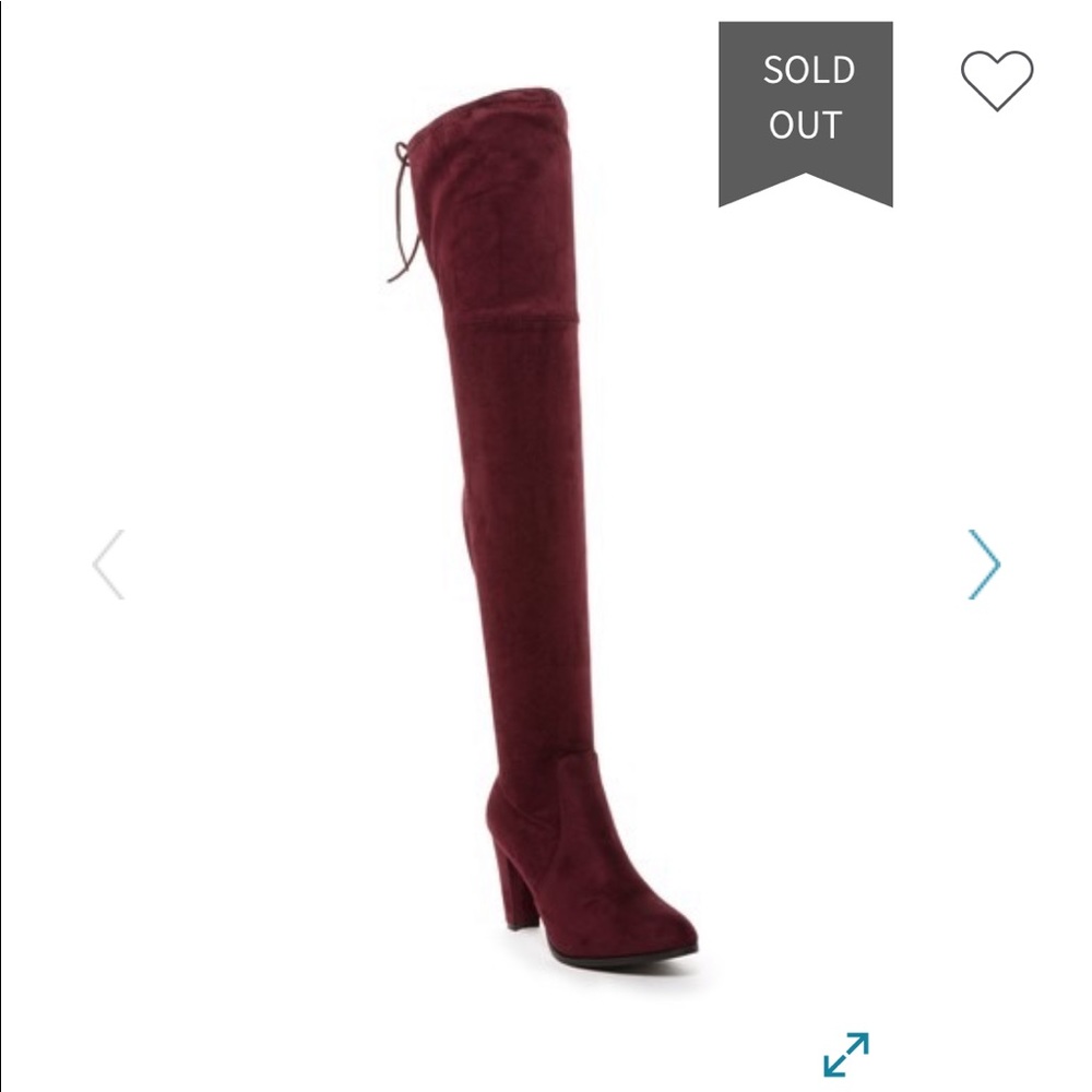 Over the knee suede boots